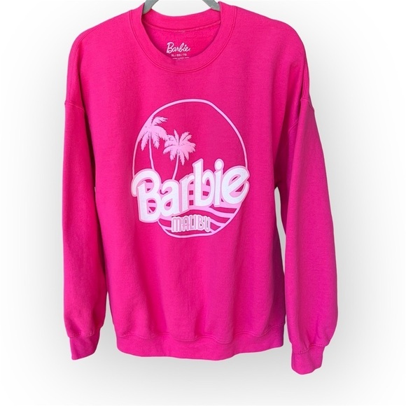 Barbie Tops - Barbie Malibu viral sweatshirt in bubble gum pink, size XL